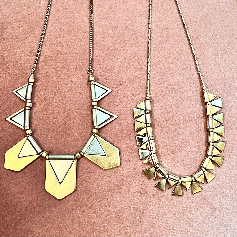 Geometric Statement Necklaces (set of 2)